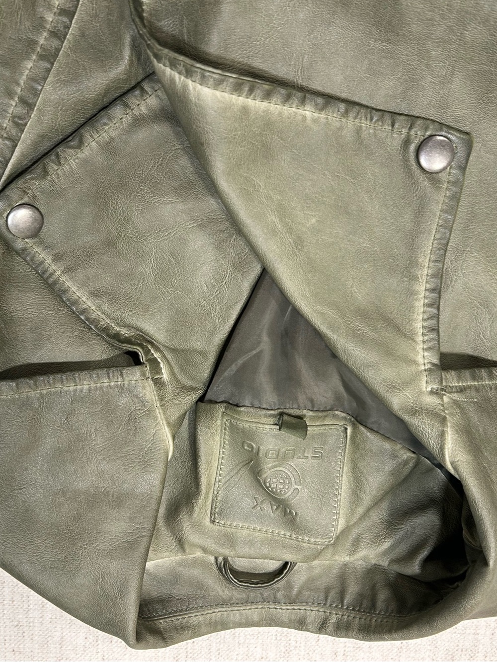Max Studio Leather Jacket Size Small - Picture 3 of 10